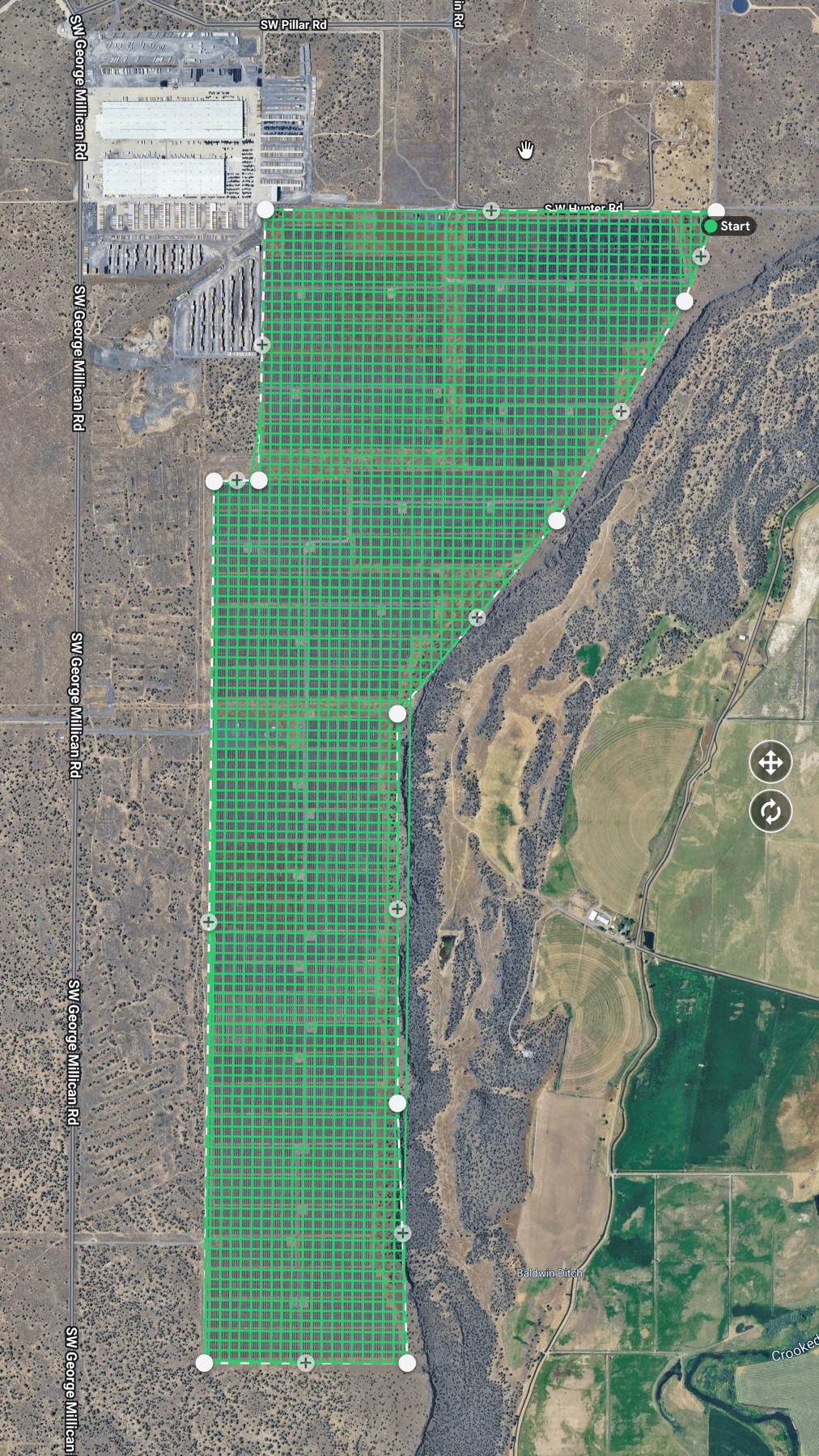 Orthomosaic map of a construction site